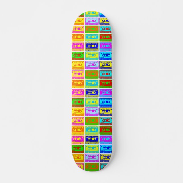 Psykedelisk blandning av band skateboard bräda 19,5 cm (Framsida)