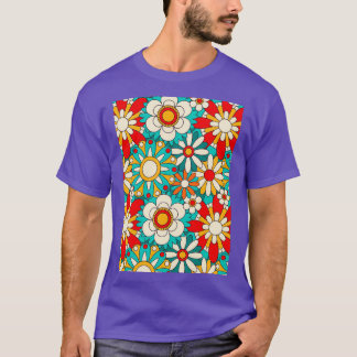 Psykedelisk blomma 4 000 t shirt