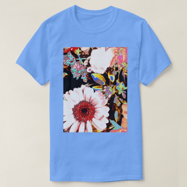 Psykedelisk Blommar T Shirt (Design framsida)