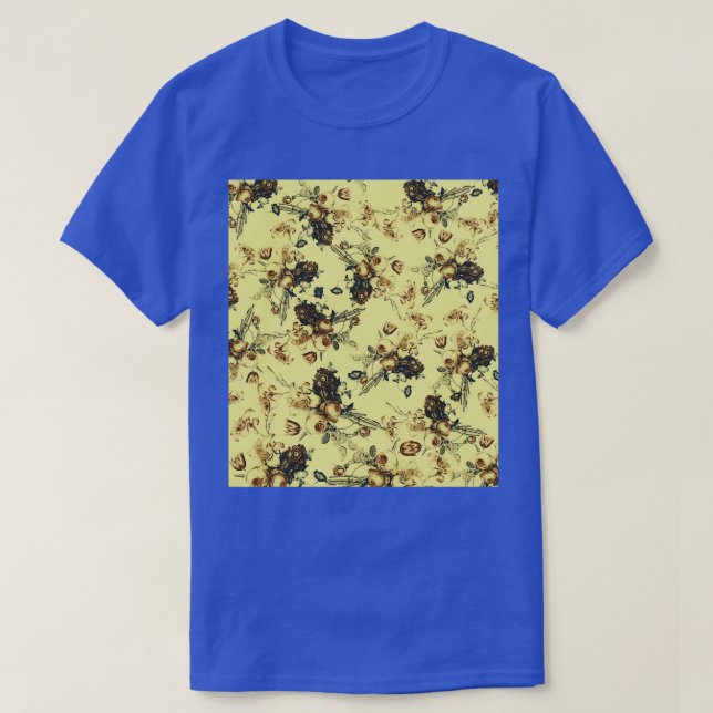 Psykedelisk Blommigt eller Flower Mönster T Shirt (Design framsida)
