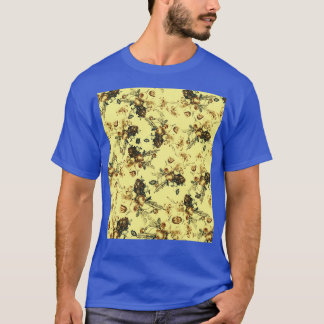 Psykedelisk Blommigt eller Flower Mönster T Shirt