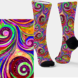 Psykedelisk Blommigt Swirl Colorful Mystical Fanta