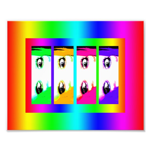 Psykedelisk Bright Ögon Fototryck (Framsidan)