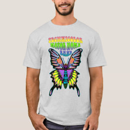 Psykedelisk Butterfly för motorfordon med teknisk T Shirt