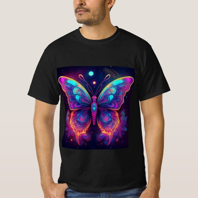 Psykedelisk Butterfly T-shirt (Framsida)
