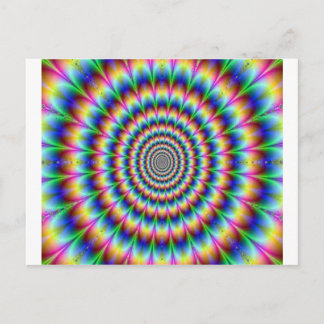 Psykedelisk Circle Flytta Illusion Dazzling Vykort