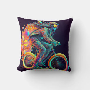 Psykedelisk cyklist, cykling. kudde