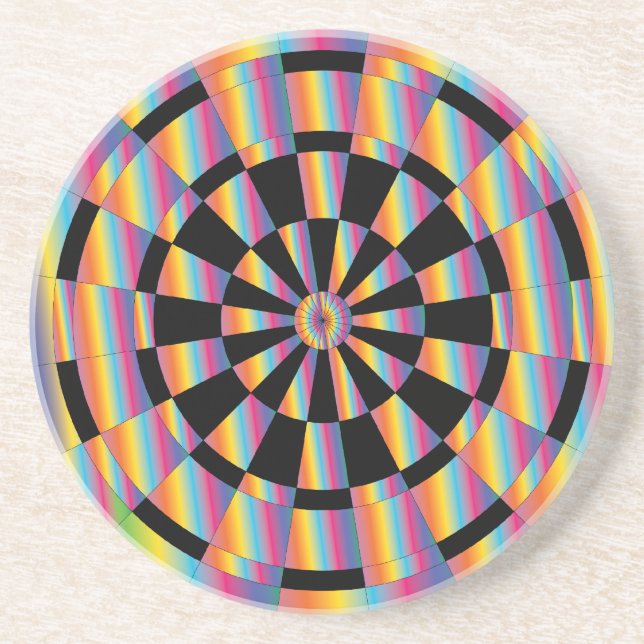 Psykedelisk Dartboard Underlägg (Framsidan)