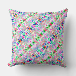 Psykedelisk diagonal regnbåge Reversible Boho Kudde