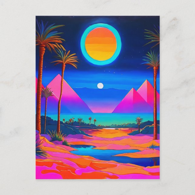 Psykedelisk Egypten Vykort (Framsida)