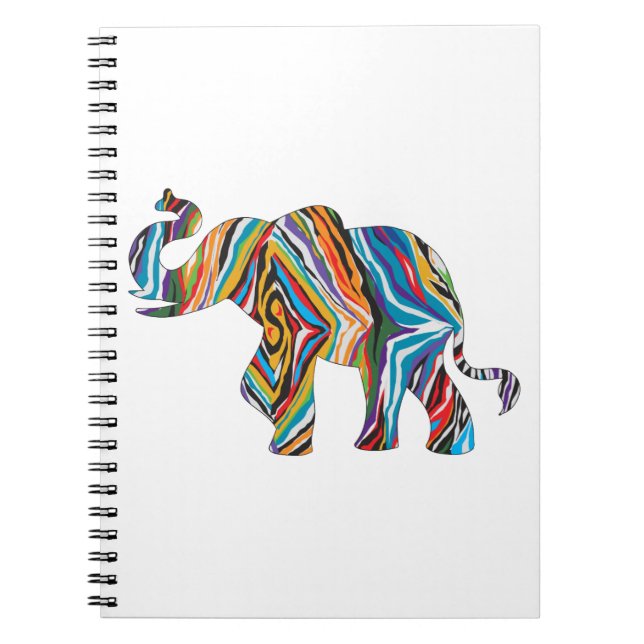 psykedelisk elefant anteckningsbok (Framsidan)
