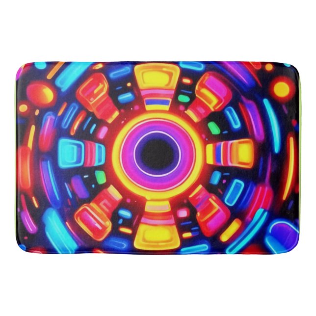 Psykedelisk energisprängning badrumsmatta (Framsidan)