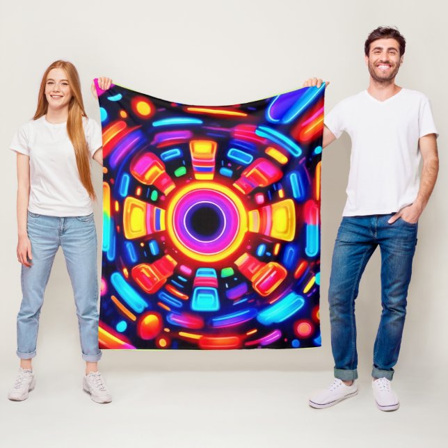 Psykedelisk energisprängning fleecefilt (På plats)