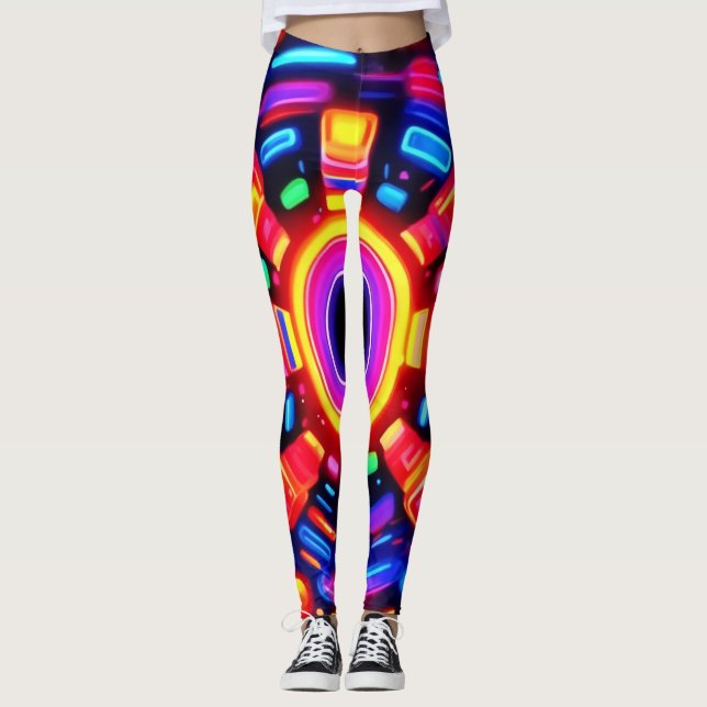 Psykedelisk energisprängning leggings (Framsida)
