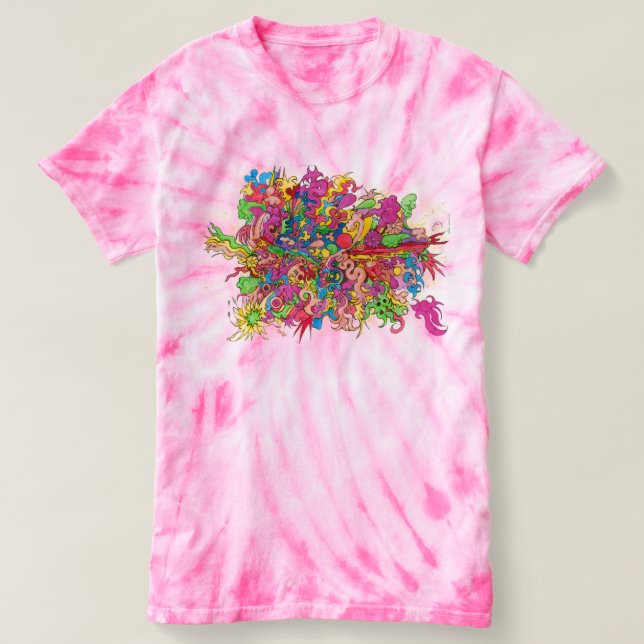 Psykedelisk explosion tee shirt (Design framsida)