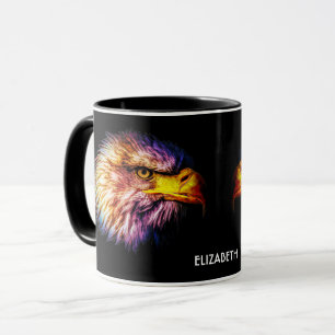 Psykedelisk Fantasy Exotic Fractal vivid Eagle Mugg