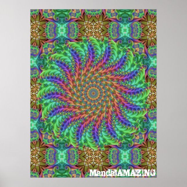 Psykedelisk Färg Design 7 Poster (Framsidan)