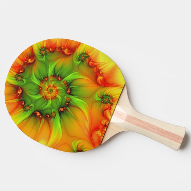 Psykedelisk färgfull modern Abstrakt Fractal Art Pingisracket (Sidan)