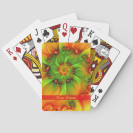 Psykedelisk färgfull modern Abstrakt Fractal Namn Casinokort