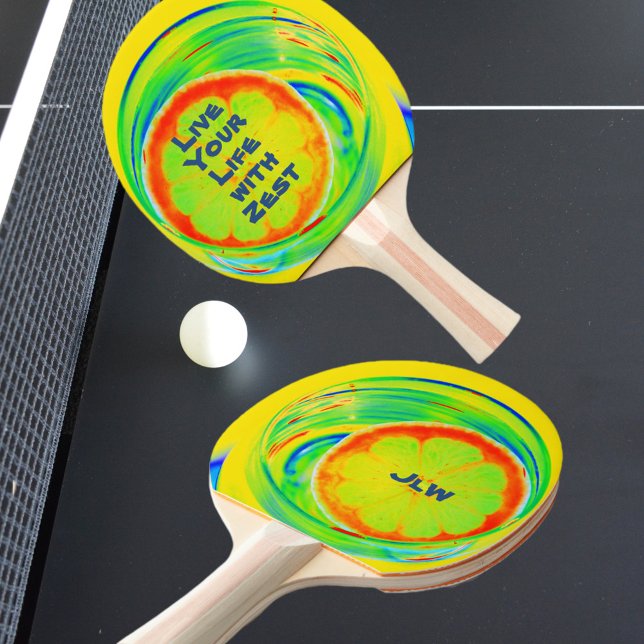 Psykedelisk, färgstark poppart Citrus Pingisracket (Skapare uppladdad)