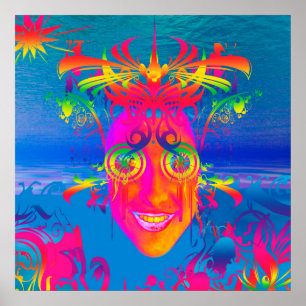 Psykedelisk fisk poster