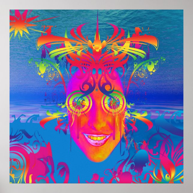Psykedelisk fisk poster (Framsidan)
