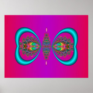Psykedelisk fjäril poster