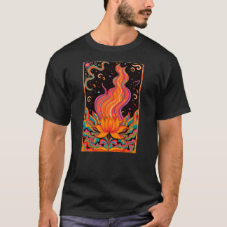 Psykedelisk flamkolv t shirt