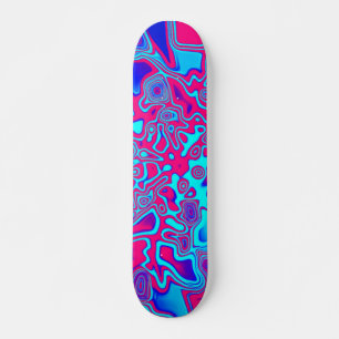 Psykedelisk flytande plastskateboard mini skateboard bräda 18,5 cm