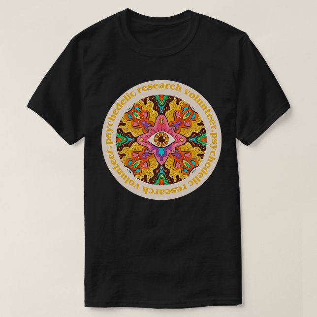Psykedelisk forskning frivilligt 46 t shirt (Design framsida)
