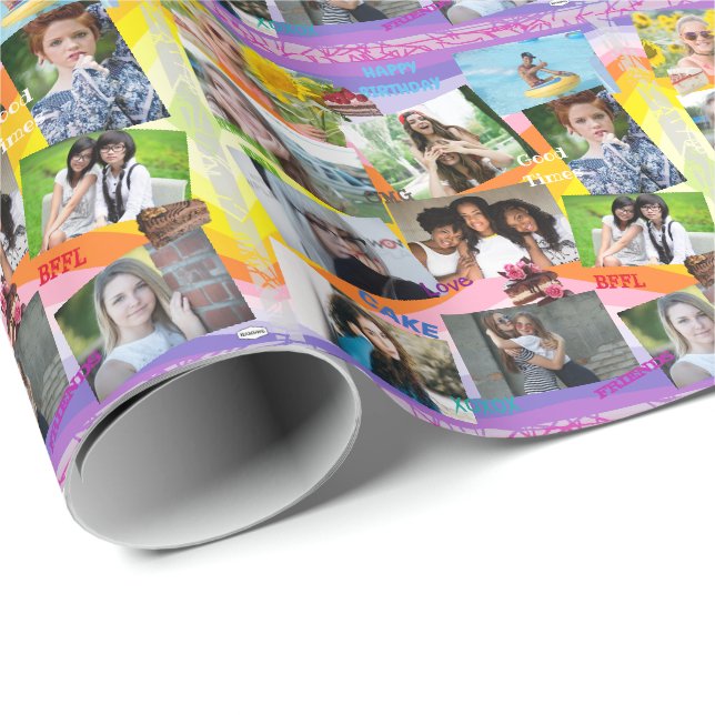 Psykedelisk fotoutskrift Wrap HAMbWG Presentpapper (Rullad Hörn)