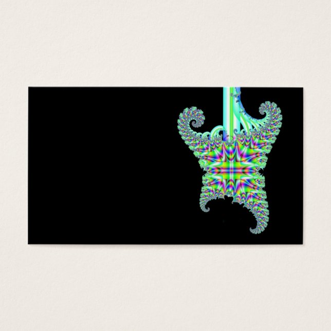 Psykedelisk fractal guitar visitkort (Framsidan)