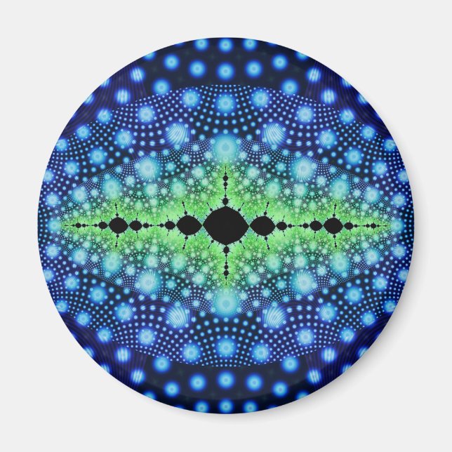 Psykedelisk Fractal Vild Decorative Abstrakt Art Magnet (Framsidan)