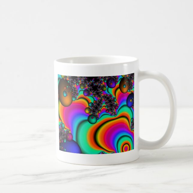 psykedelisk fraktal konst kaffemugg (Höger)