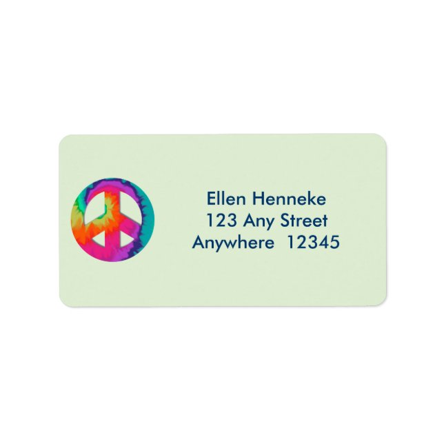 Psykedelisk fred adressetikett (Framsidan)