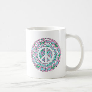 Psykedelisk fred kaffemugg