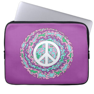 Psykedelisk fred laptop sleeve