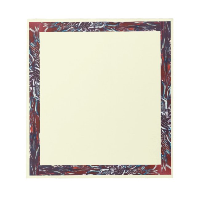 Psykedelisk Funky Flower Gräns Anteckningsblock (Framsida)