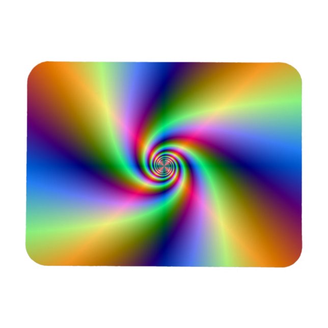 Psykedelisk fyra Vind Spiral Magnet (Horisontell)