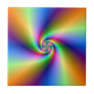 Psykedelisk fyra Vinds Spiral-panel Kakelplatta