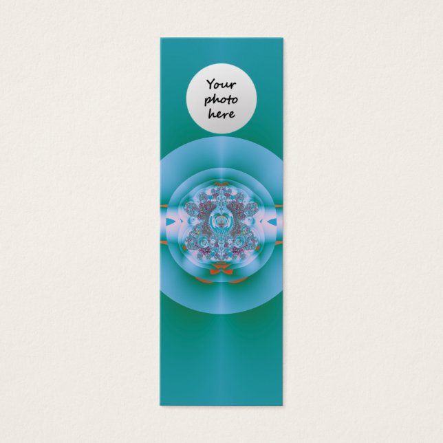 Psykedelisk Grönt Litet Visitkort (Framsidan)