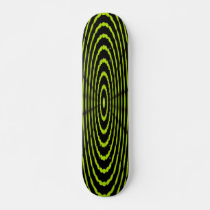 Psykedelisk Grönt - Old School Skateboard Bräda 18 Cm