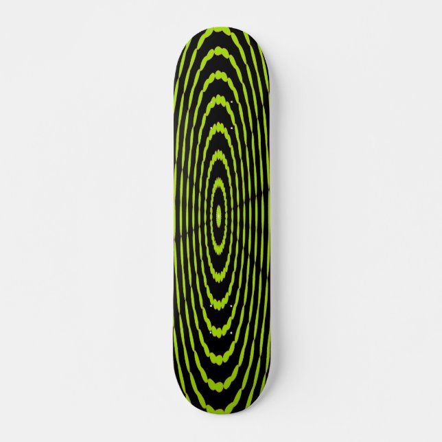 Psykedelisk Grönt - Old School Skateboard Bräda 18 Cm (Framsida)