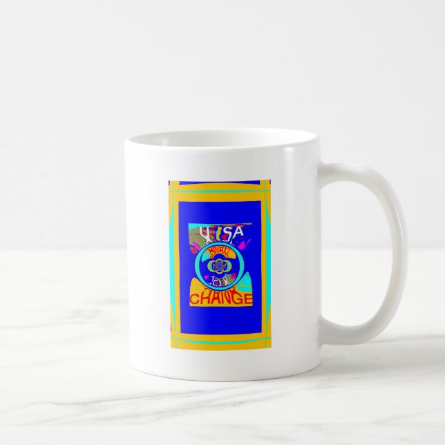 Psykedelisk Groove: Abstrakt av pop Art Energy Kaffemugg (Höger)