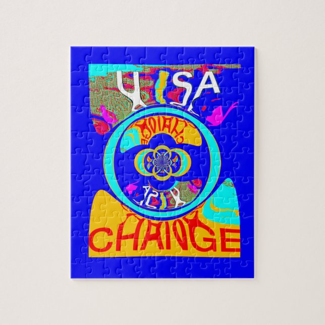 Psykedelisk Groove: Abstrakt av pop Art Energy Pussel (Vertikal)