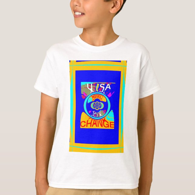 Psykedelisk Groove: Abstrakt av pop Art Energy T Shirt (Framsida)