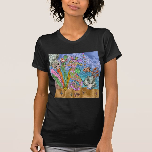 Psykedelisk havssköldpadda Art T-shirt (Framsida)