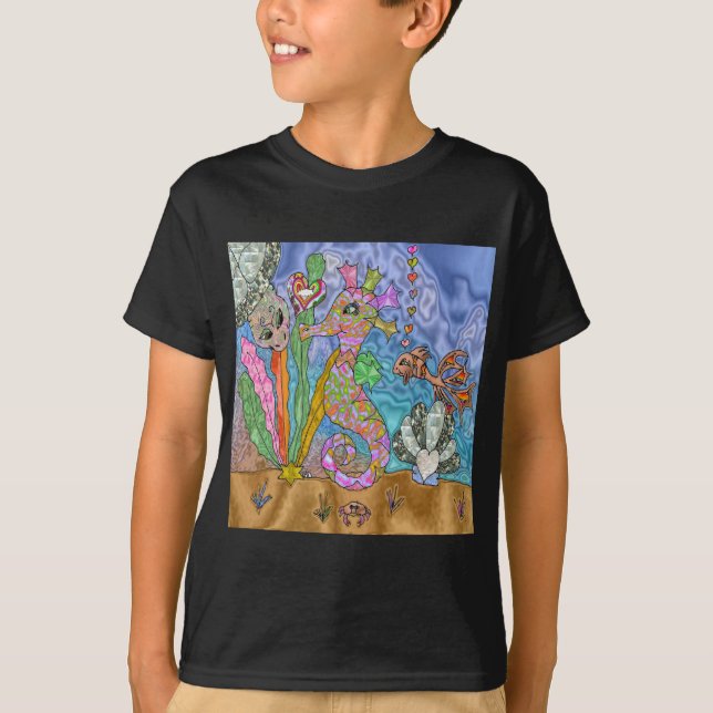 Psykedelisk havssköldpadda Art T-shirt (Framsida)