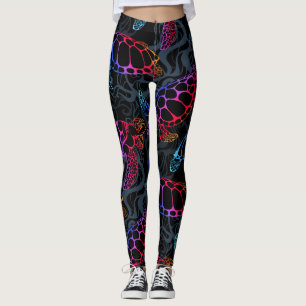Psykedelisk havssköldpadda: Boho Ocean Leggings