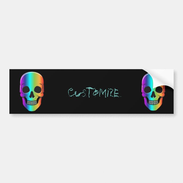 Psykedelisk humant skulltunder_Cove Bildekal (Framsidan)